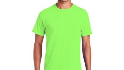 Bright green dress shirt for men