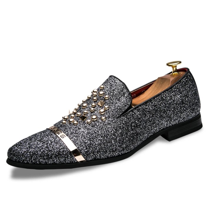 Loafers rivets spiked fanfreakz rhinestones