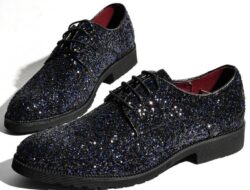 Silver Sparkly Dress Shoes Mens Dazzling Style for Mens Fashion