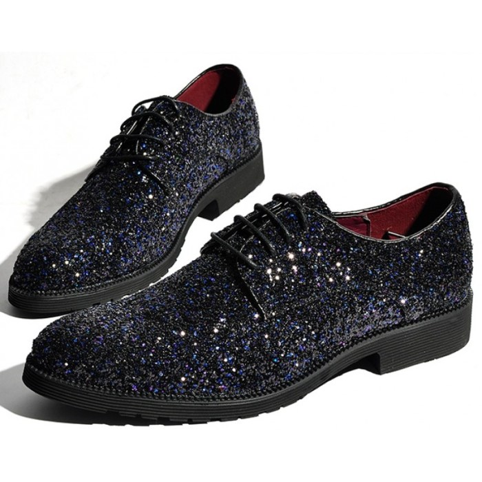 Silver sparkly dress shoes mens