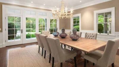 How to Decorate a Dining Room with French Doors