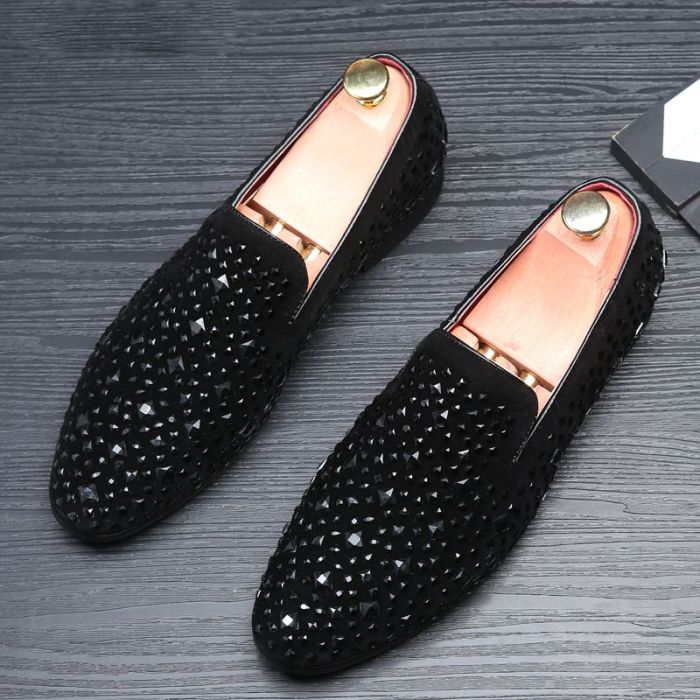 Mens rhinestone dress shoes