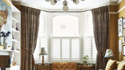 How to decorate around a tall bay window