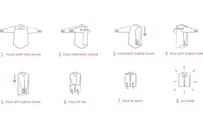 How to fold men's dress shirts