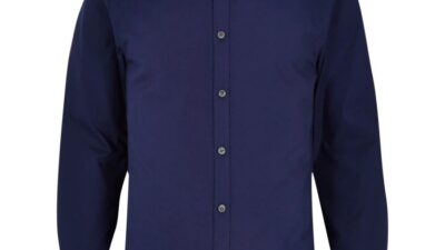 Navy blue long sleeve dress shirt mens